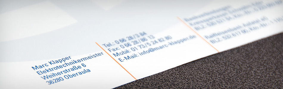 Corporate Design – Klapper … gehört zum Handwerk