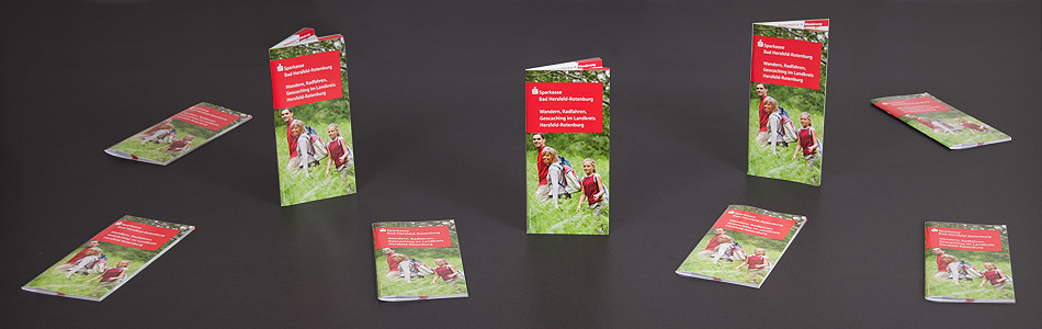 Printdesign – Sparkasse Bad Hersfeld-Rotenburg – Broschüre für Wanderer, Radfahrer und Geocacher