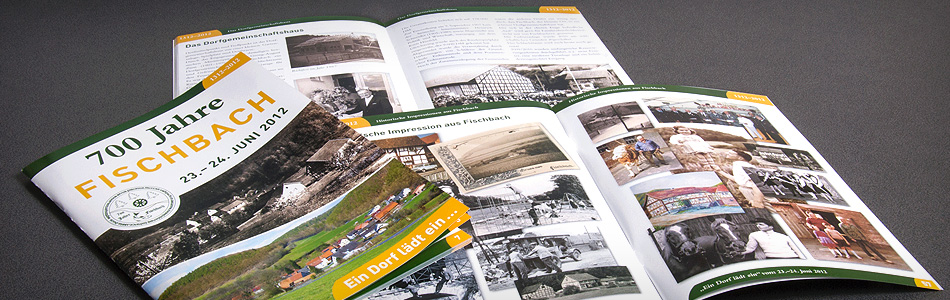 Printdesign – Gemeinde Hauneck – Festschrift 700 Jahre Fischbach