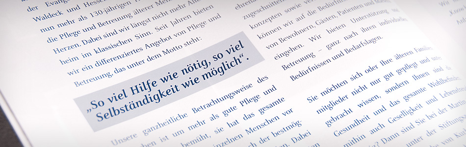 Printdesign – Martin Luther Stiftung Hanau – Imagebroschüre
