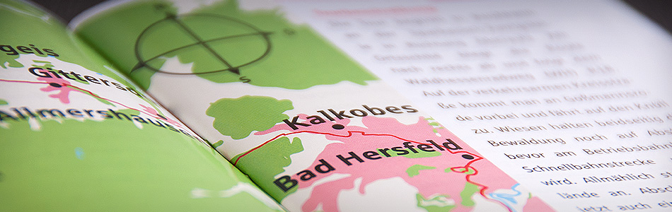Printdesign – Sparkasse Bad Hersfeld-Rotenburg – Broschüre für Wanderer, Radfahrer und Geocacher