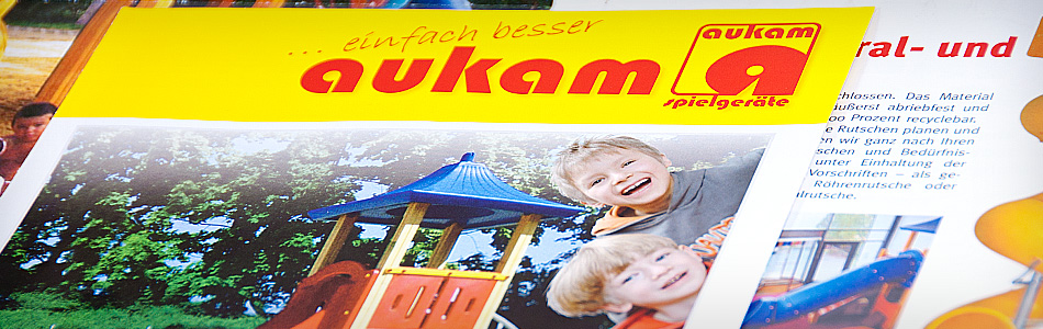 Printdesign – aukam Spielgeräte GmbH – Printwerbung