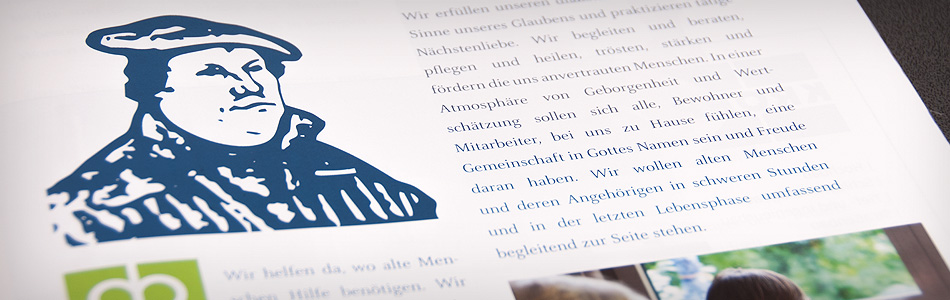 Printdesign – Martin Luther Stiftung Hanau – Imagebroschüre