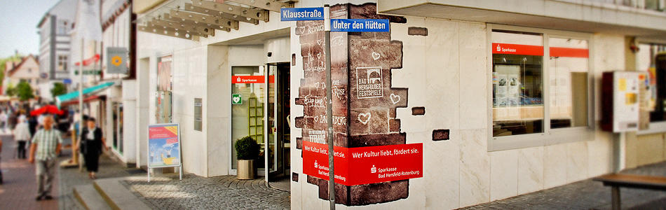 Printdesign – Sparkasse Bad Hersfeld-Rotenburg – Aussengestaltung