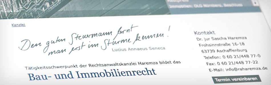 Webdesign – HAREMZA • RECHTSANWALTSKANZLEI