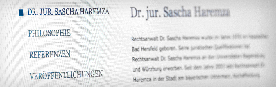 Webdesign – HAREMZA • RECHTSANWALTSKANZLEI