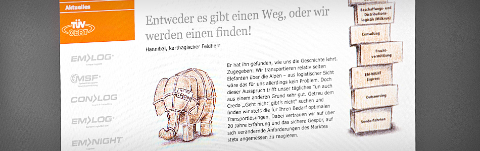 Webdesign – EM-LOG® Gruppe