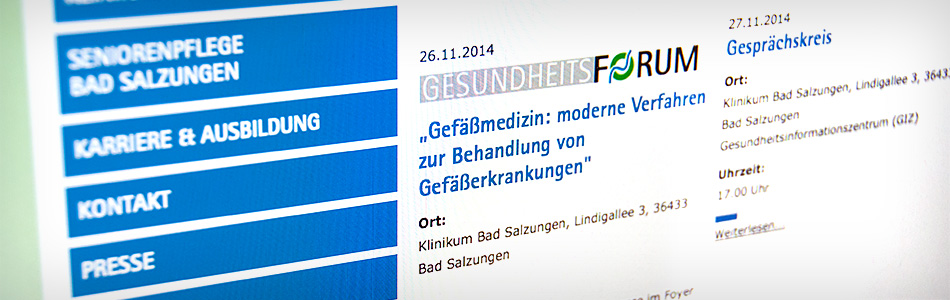 Responsive Webdesign – Klinikum Bad Salzungen GmbH