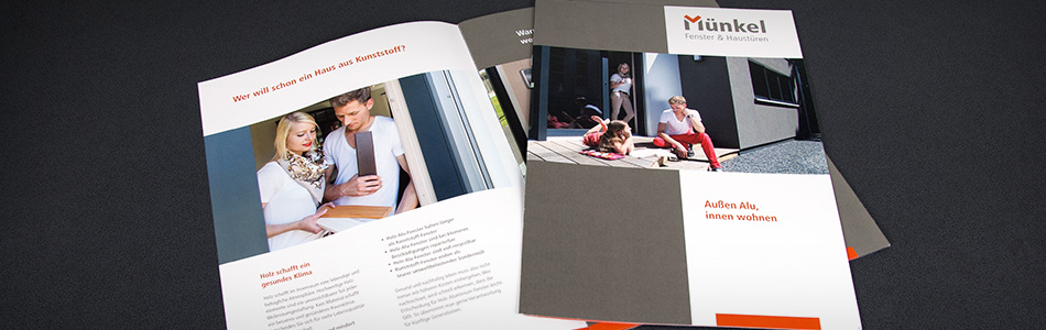Printdesign – Schreinerei Münkel GmbH – Produkt-Folder