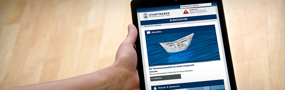 Responsive Webdesign – Stadtwerke Rotenburg an der Fulda