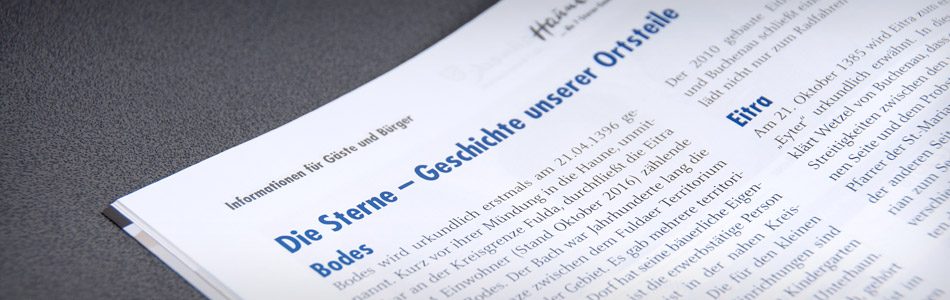 Printdesign – Gemeinde Hauneck – Informationsbroschüre