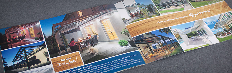 Printdesign – Schreinerei Ritz – Prospekt „Exclusive Glashäuser – Für mehr Wohnfühlen!“