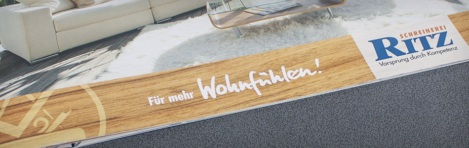 Printdesign – Schreinerei Ritz – Prospekt „Exclusive Glashäuser – Für mehr Wohnfühlen!“