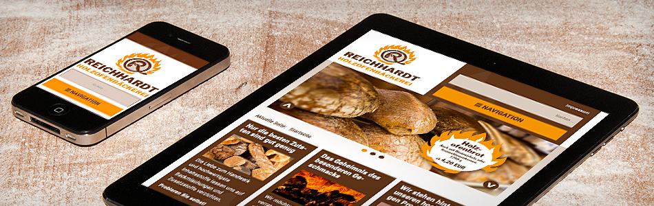 Responsive Webdesign – Holzofenbäckerei Reichhardt