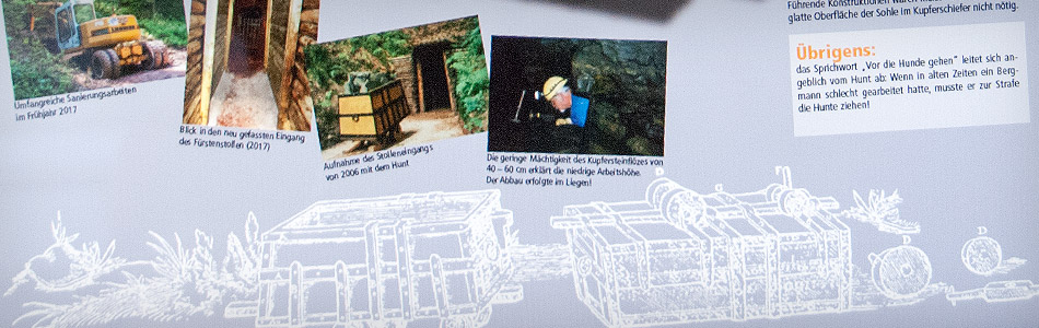 Gestaltung im Raum – Beschilderung für den Museumspfad im Stedfelder Bergbau Revier