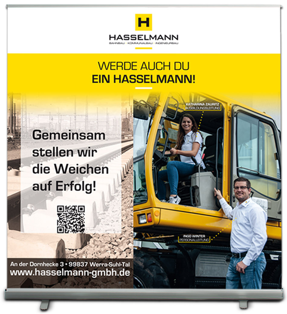 Printdesign – Hasselmann GmbH – Roll-Up-Banner