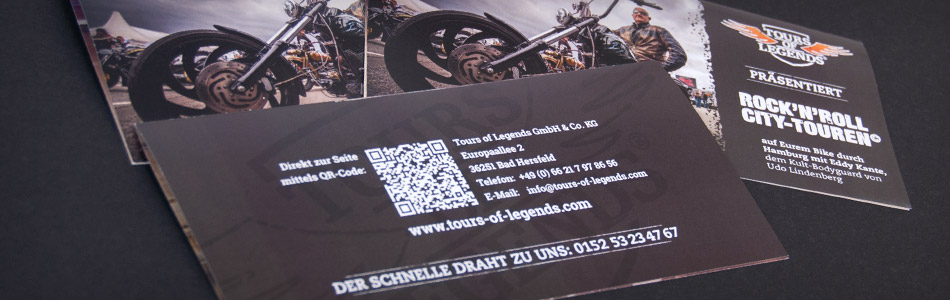 Printdesign – Tours of Legends – Rock’n’Roll City-Touren Folder