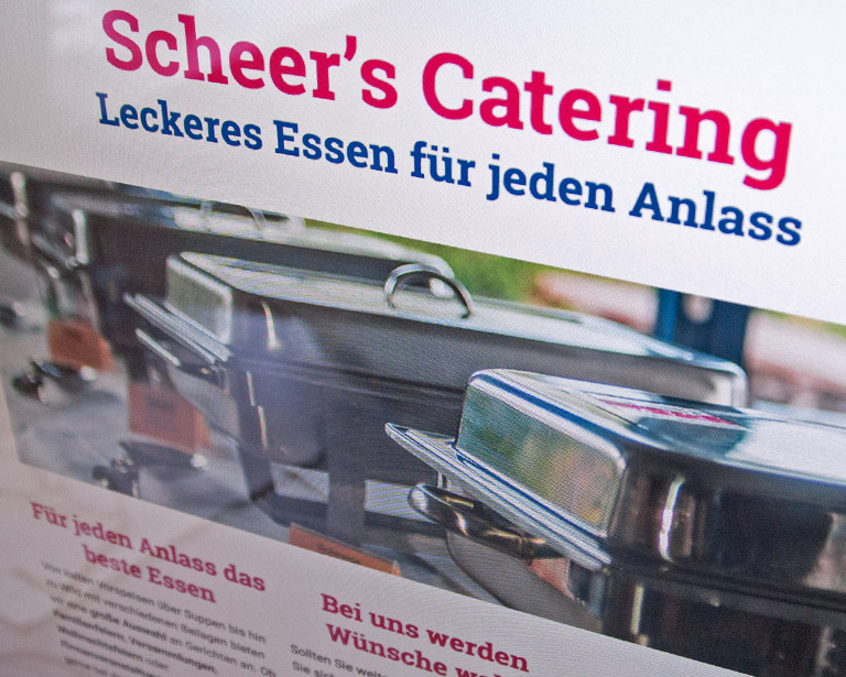Responsive Webdesign – Scheer’s – Küche & Catering